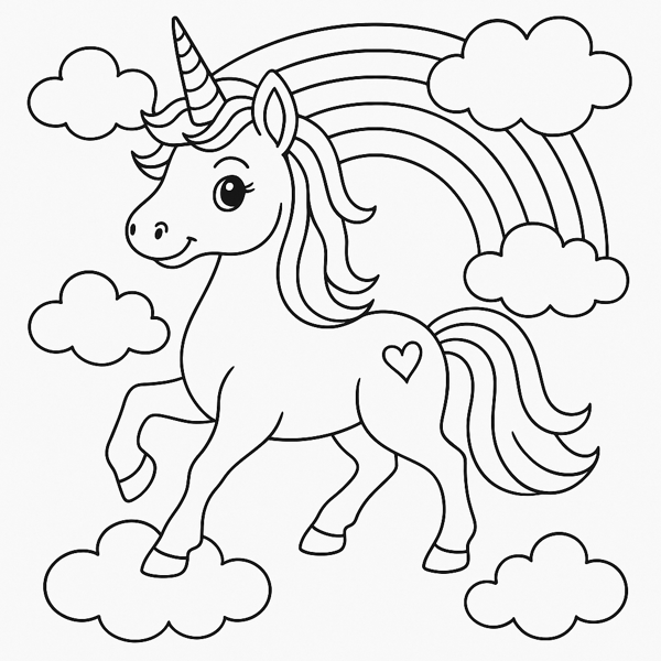 Pobarvanka (PDF): Pobarvanka – Samorog z mavrico 🌈🦄